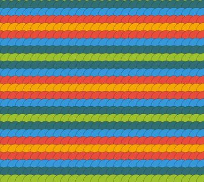 Seamless pattern made of round ornaments making row Stock Illustration