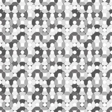 Seamless pattern made of round shapes in different shades of grey (monochrome Stock Illustration