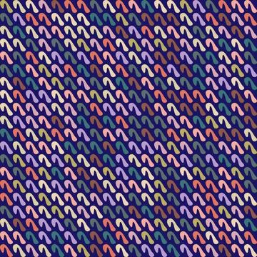 Seamless pattern made of simple, amorphous, colorful shapes. Stock Illustration