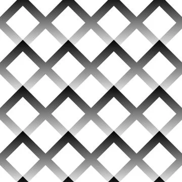 Seamless pattern made of squares with gradient fills. Black and white vector  Stock Illustration