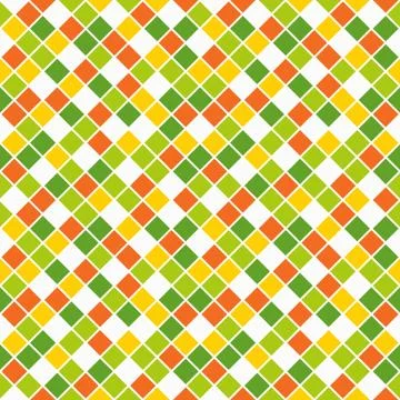 Seamless pattern made of vivid spring color rhombuses Stock Illustration