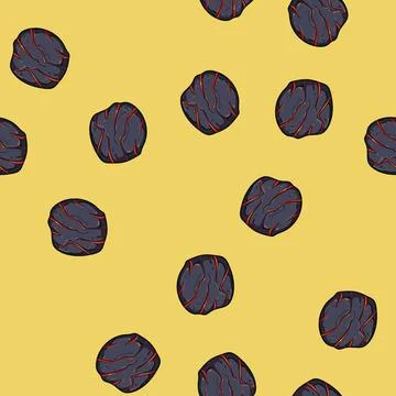 Seamless pattern magic fire ball cartoon vector Illustrazione stock