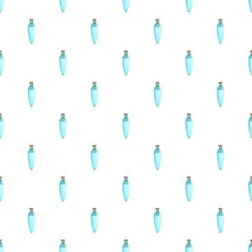 Seamless pattern of magic potion bottles with cork Stock Illustration