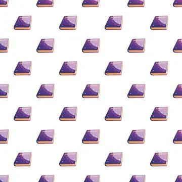 Seamless pattern with magic spell books 스톡 일러스트