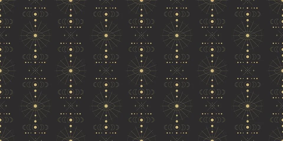Seamless pattern magic, tarot, occultism 스톡 일러스트