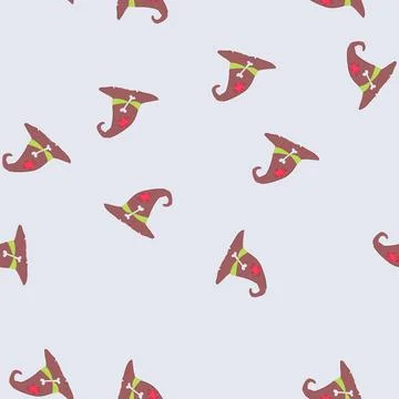 Seamless pattern magic wizard hat cartoon vector Stock Illustration
