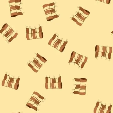 Seamless pattern magic wool carpet cartoon vector Illustrazione stock