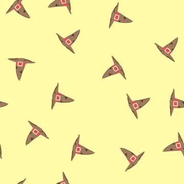 Seamless pattern magician wizard hat cartoon vector Stock Illustration