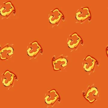 Seamless pattern magma lava splash cartoon vector Stock Illustration