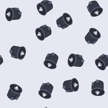 Seamless pattern magnetic electric motor cartoon vector Stock Illustration