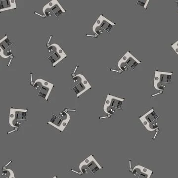 Seamless pattern magnification microscope cartoon vector Illustrazione stock