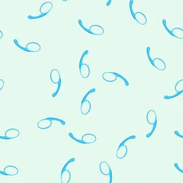 Seamless pattern magnifier magnifying glass cartoon vector イラスト素材