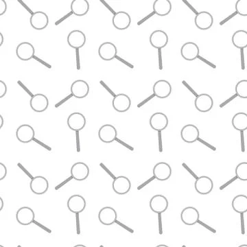 Seamless pattern with magnifying glass Stock Illustration