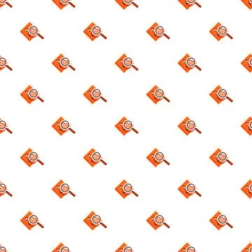 Seamless pattern of magnifying glass search analyzing data Illustrazione stock