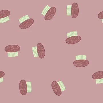 Seamless pattern maintenance mushroom brush cartoon vector Stockillustratie