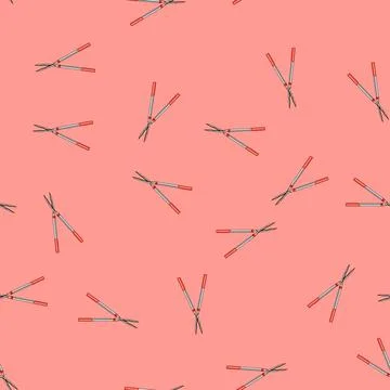 Seamless pattern maintenance tree trimmer cartoon vector Stock Illustration