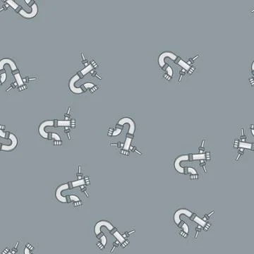 Seamless pattern maintenance waste drain trap cartoon vector Stock Illustration