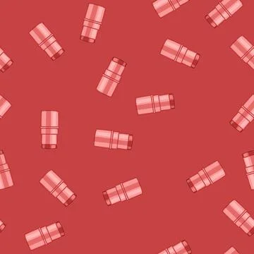 Seamless pattern makeup blush compact cartoon vector Illustrazione stock