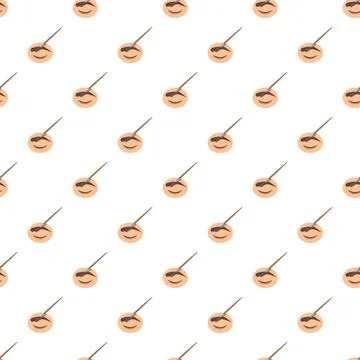Seamless pattern of makeup brush applying eyebrow product Stock Illustration