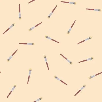Seamless pattern makeup cosmetic brush cartoon vector Stockillustratie