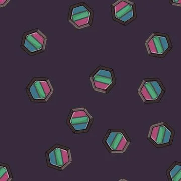 Seamless pattern makeup eyeshadow beauty cartoon vector イラスト素材