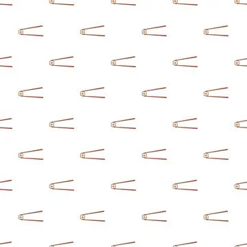 Seamless pattern with maki sushi rolls holding chopsticks Stockillustratie