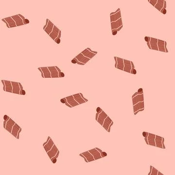 Seamless pattern makisu sushi rolling mat cartoon vector Stock Illustration