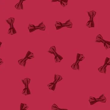 Seamless pattern male bow tie cartoon vector Illustrazione stock