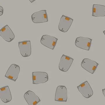 Seamless pattern male winter hat man cartoon vector 스톡 일러스트