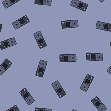 Seamless pattern man action camera cartoon vector Stock Illustration