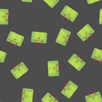 Seamless pattern man briefcase for men cartoon vector Stock Illustration
