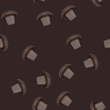 Seamless pattern man cylinder hat cartoon vector Stock Illustration