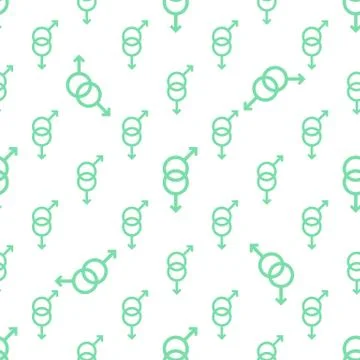 Seamless pattern man gender sign Gay homosexuality Stock Illustration