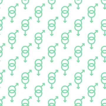Seamless pattern man gender sign Gay homosexuality Stock Illustration
