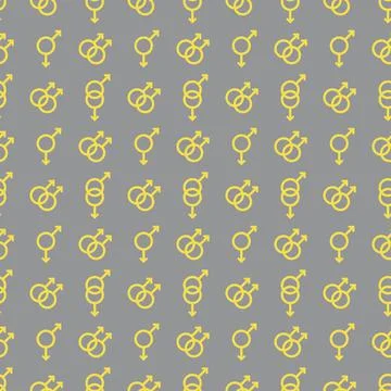 Seamless pattern man gender sign Gay homosexuality Stock Illustration