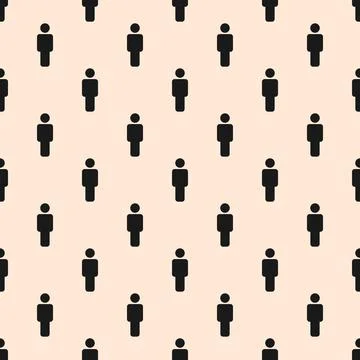 Seamless pattern with man icon vector,group of people background イラスト素材