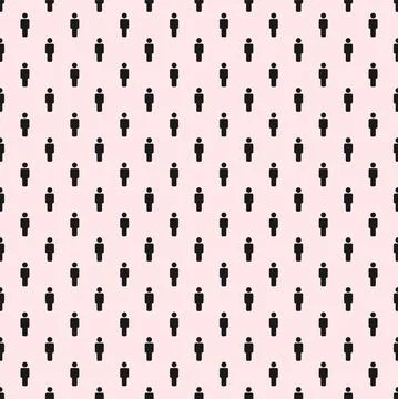 Seamless pattern with man icon vector,group of people background イラスト素材
