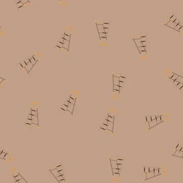 Seamless pattern man step ladder cartoon vector Stock Illustration