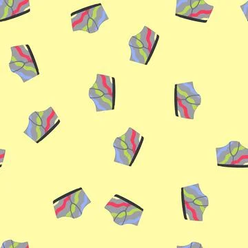 Seamless pattern man swimsuit men cartoon vector Illustrazione stock
