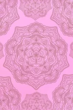 Seamless pattern with mandala element. Vintage decorative elements.  Islam, A Stock Photos