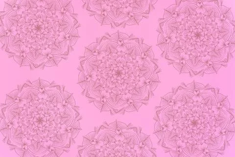 Seamless pattern with mandala element. Vintage decorative elements.  Islam, A Stock Photos