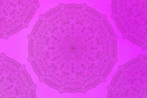 Seamless pattern with mandala element. Vintage decorative elements.  Islam, A Stock Photos