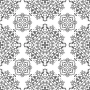 Seamless pattern of mandala. Stock Illustration