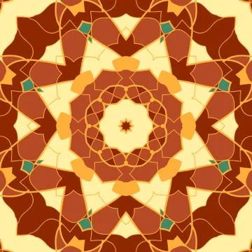Seamless Pattern Mandala Like Vintage Decorative Elements. Stylized Orienta.. 스톡 일러스트