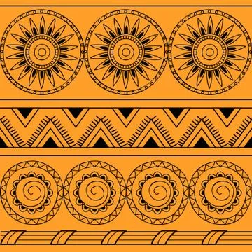 Seamless pattern with mandalas Stock Illustration