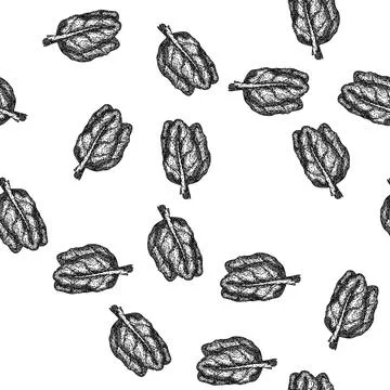 Seamless pattern mangold chard sketch hand drawn Stock Illustration