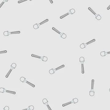Seamless pattern manual coconut scraper tool cartoon vector Stock Illustration
