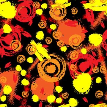 Seamless pattern manual drawing textile and grunge background. Stock Illustration