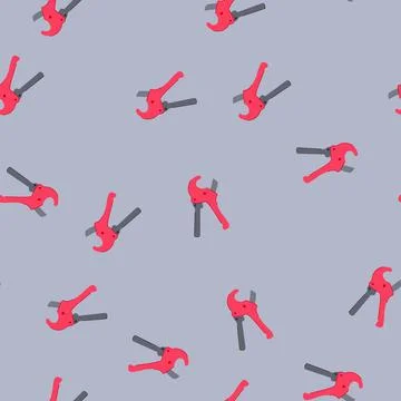Seamless pattern manual pipe cutter cartoon vector Stock Illustration