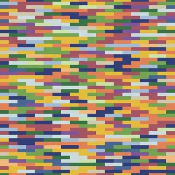 Seamless pattern of many multi-colored bricks squares of impressionism colors 스톡 일러스트